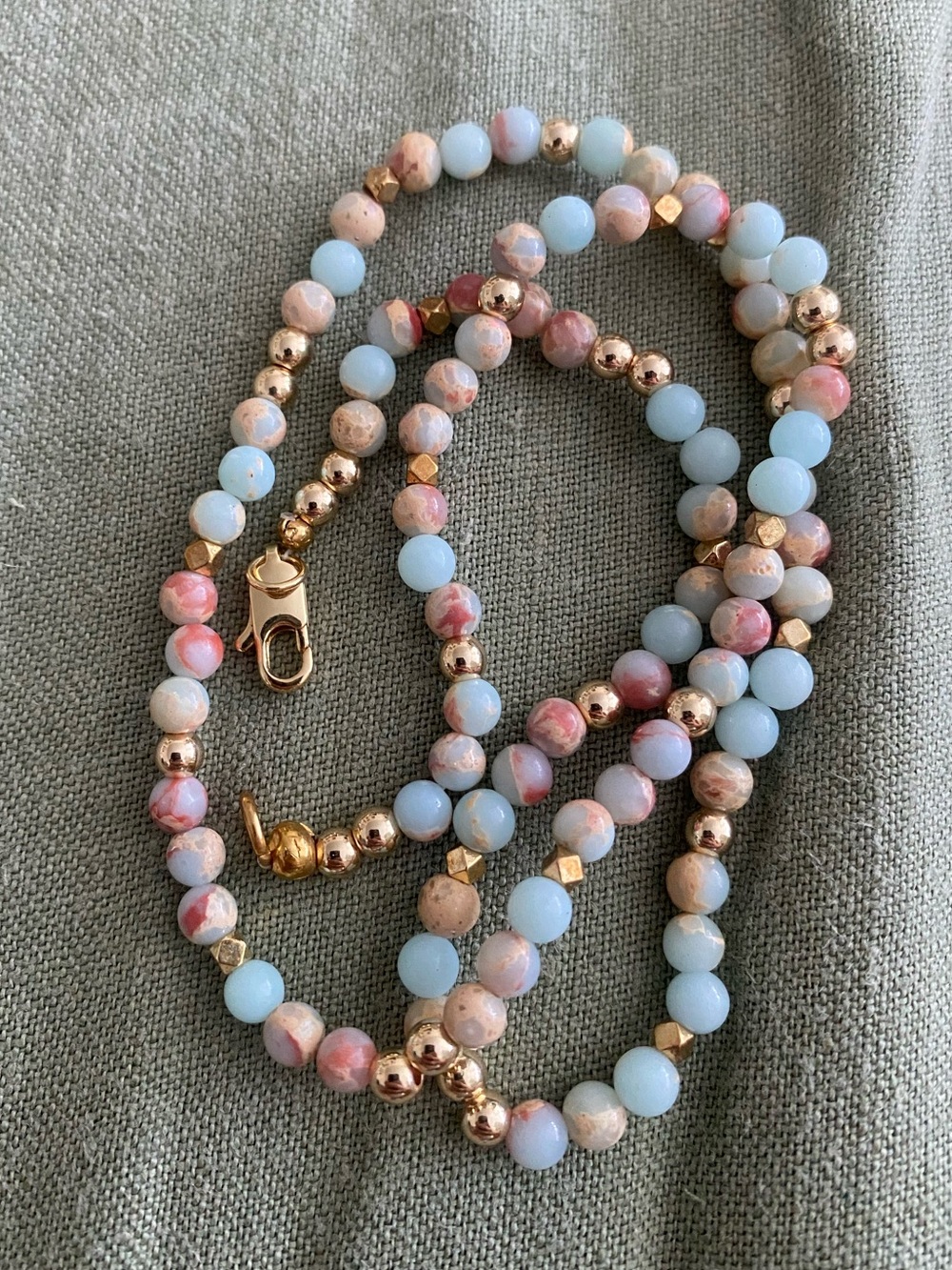 Beaded crystal necklace